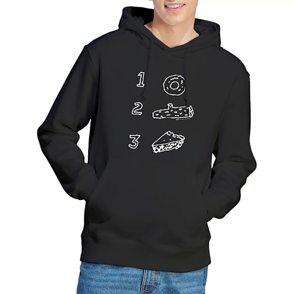 Twin Peaks Herr Pie Log Donut Hoodie M Svart Black M