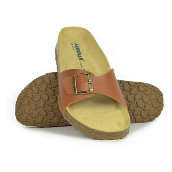 Sanosan Dam/Dam Malaga Sano Sandaler 7 UK Brun Brown 7 UK
