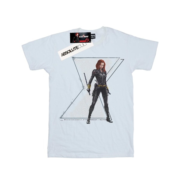 Marvel Boys Black Widow Movie Natasha Logo T-Shirt 5-6 år Vit White 5-6 Years