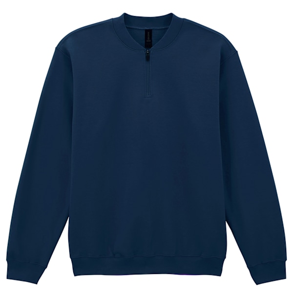 Gildan Unisex Vuxen Softstyle Mellantung Sweatshirt med Kvartsdragkedja Navy L