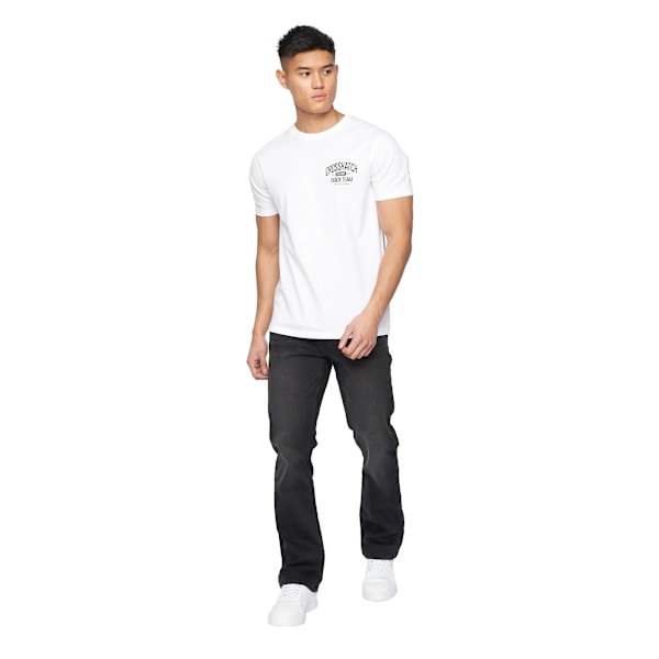 Crosshatch Herr Winsbury Bootcut Jeans 30R Svart Tvätt Black Wash 30R