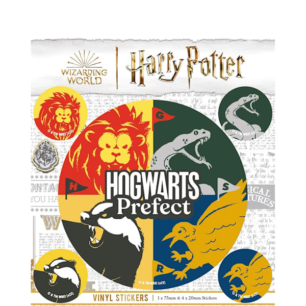 Harry Potter Hogwarts Prefect Stickers (5-pack) En Storlek Flerfärgad Multicoloured One Size