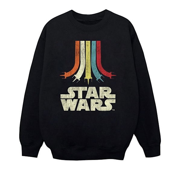 Star Wars Girls Rainbow Sweatshirt 7-8 år Svart Black 7-8 Years