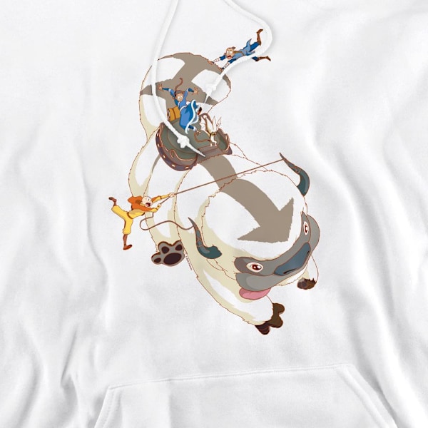 Avatar: The Last Airbender Herr Hang On Appa Hoodie M Vit White M