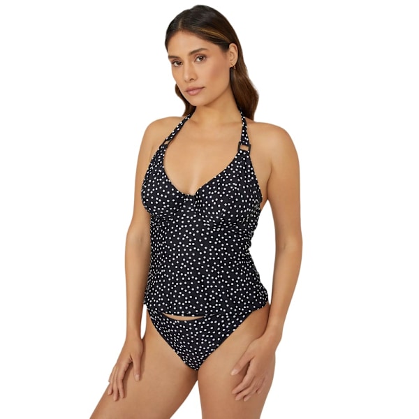 Underbar dam/kvinnor prickig icke-vadderad tankini topp 34E enfärgad Monochrome 34E