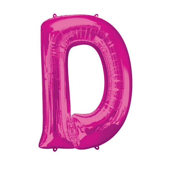 Folat D Letter Folieballong En Storlek Magenta Magenta One Size