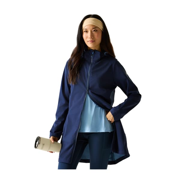 Regatta Dam Carisbrooke Softshell Vattentät Jacka 2 Navy Blue 24 UK