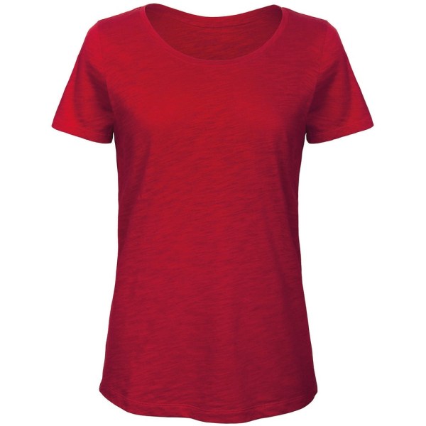 B&C Dam/Dam Slub Ekologisk T-shirt XL Chic Röd Chic Red XL