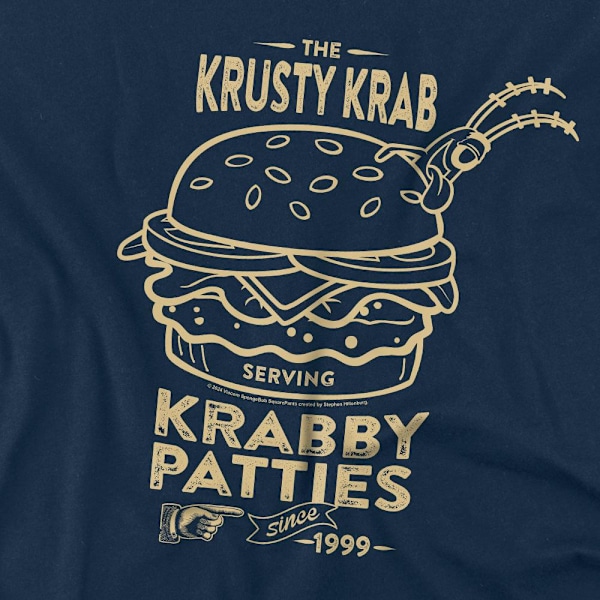 SvampBob Fyrkant Herr The Krusty Krab Shock Mono T-Shirt 3 Navy 3XL