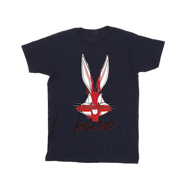 Looney Tunes Girls Bugs England Face Bomull T-shirt 7-8 år N Navy Blue 7-8 Years