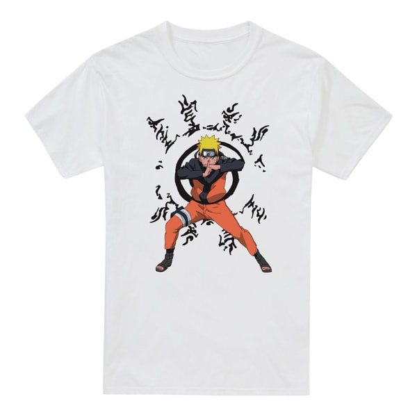 Naruto Mens Pose T-Shirt XL Vit/Svart/Orange White/Black/Orange XL