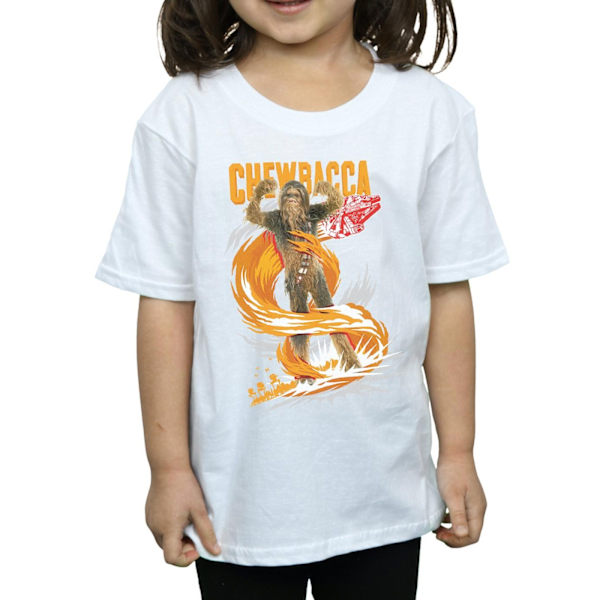 Star Wars flickor Chewbacca gigantisk bomull T-shirt 5-6 år vit White 5-6 Years