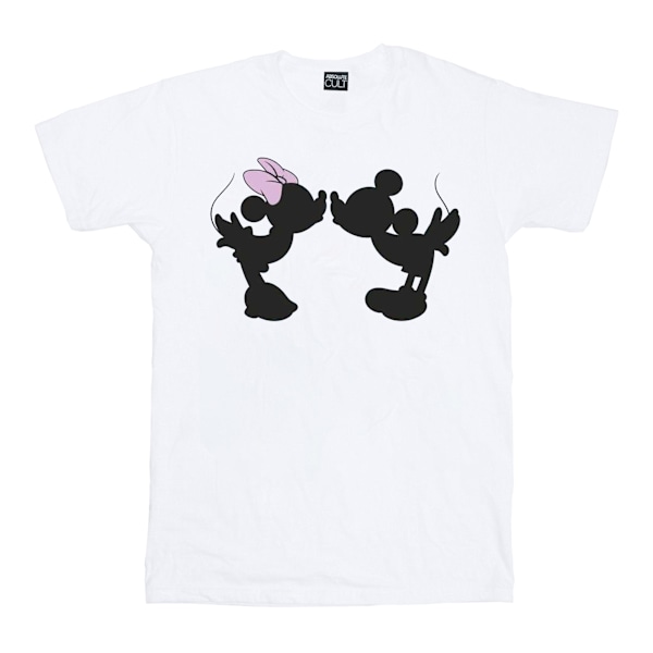 Disney Boys Mickey Minnie Kiss Silhouette T-shirt 12-13 år W White 12-13 Years