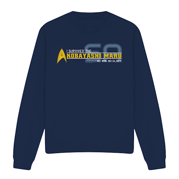 Star Trek Unisex Vuxen Jag Överlevde Sweatshirt S Marinblå Navy S