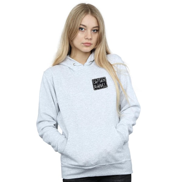 Marvel Dam/Damer Captain Marvel Bröstlapp Hoodie M Sport Sports Grey M