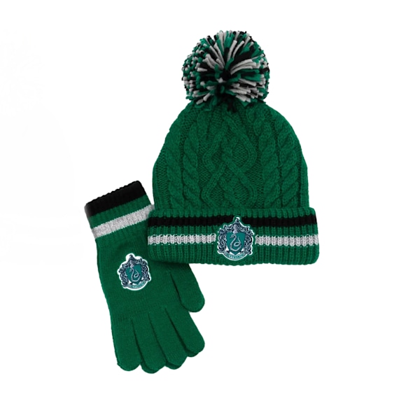 Harry Potter Slytherin Hatt och Vantar Set (2-pack) One Size Green One Size