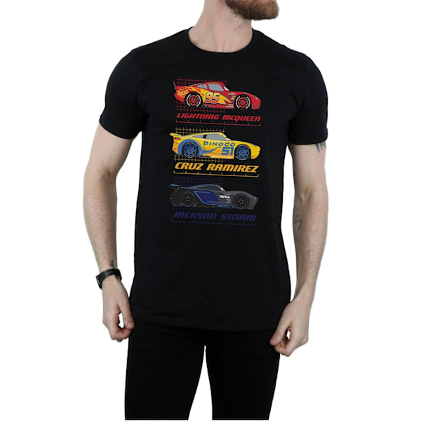 Cars Herr Racer Profil Bomull T-shirt S Svart Black S