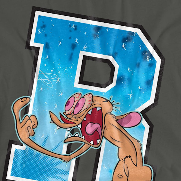 Ren & Stimpy Unisex Vuxen R Is For Ren T-Shirt XL Gråmelerad Charcoal XL