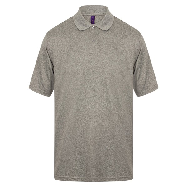Henbury Coolplus® Pikétröja för män M Ljusgråmelerad Heather Grey M