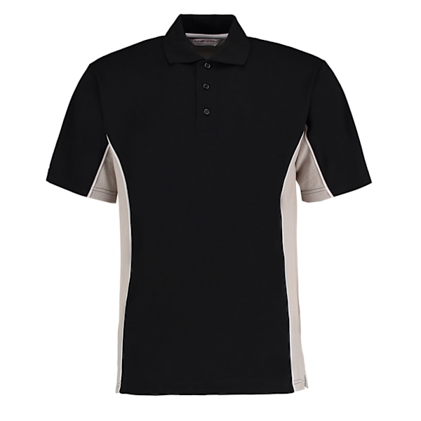 GAMEGEAR Herr Track Polycotton Pique Poloshirt XXL Svart/Grå Black/Grey XXL