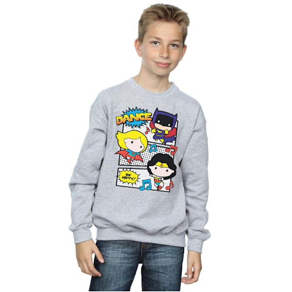 DC Comics Boys Chibi Super Friends Dance Sweatshirt 12-13 år Sports Grey 12-13 Years