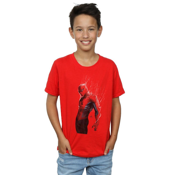Marvel Boys Spider-Man Web Wrap T-shirt 7-8 år Röd Red 7-8 Years