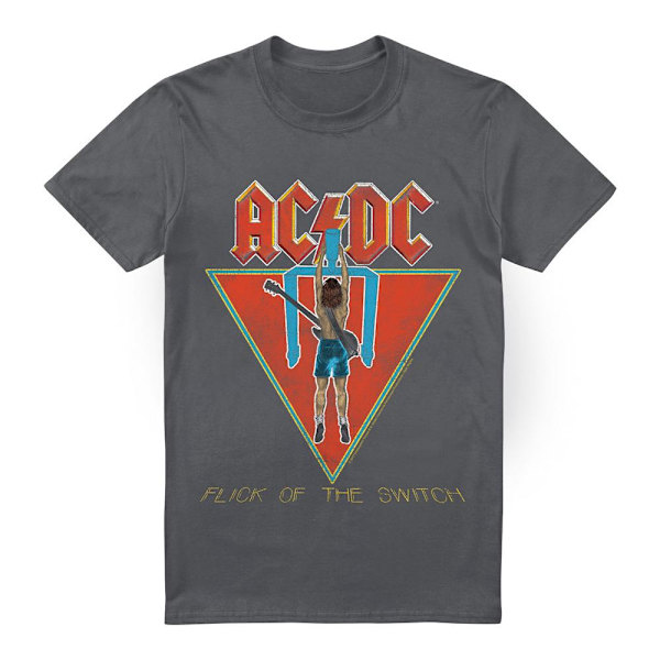 AC/DC Herr Flick of the Switch T-Shirt S Kolgrå Charcoal S