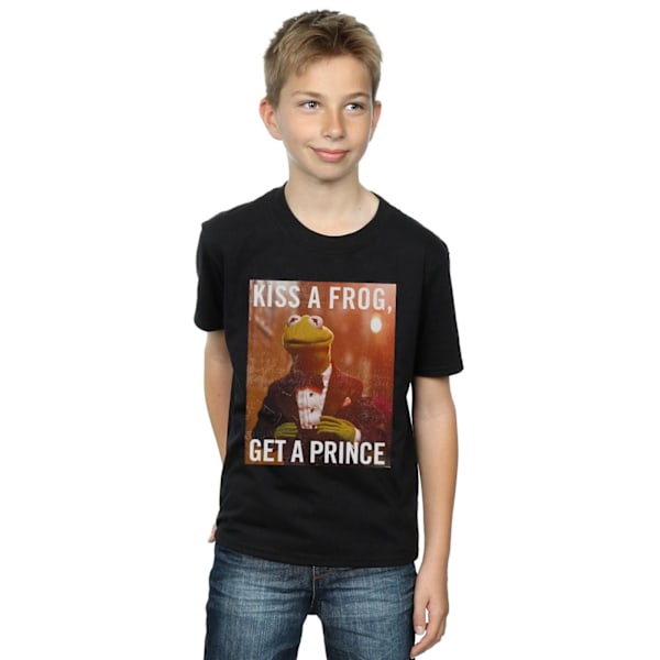 Disney Boys The Muppets Kiss A Frog Get A Prince T-Shirt 7-8 år Black 7-8 Years