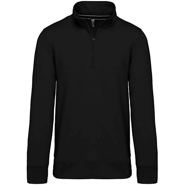 Kariban Herr Zip Neck Sweatshirt XS Svart Black XS