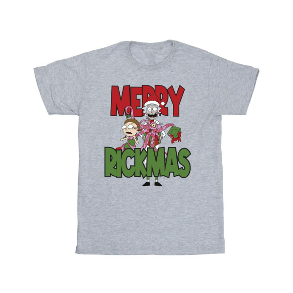 Rick And Morty Herr Merry Rickmas T-shirt 3XL Sports Grey Sports Grey 3XL