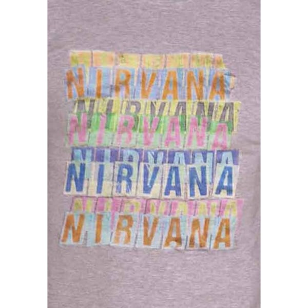 Nirvana Unisex Vuxen Repeat Logotyp bomull T-shirt M Grå Grey M