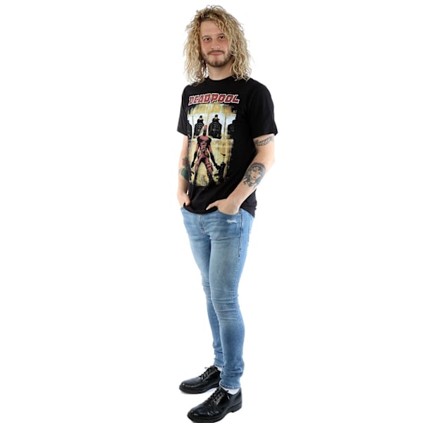 Marvel Deadpool Target Practice T-shirt för män, M, svart Black M