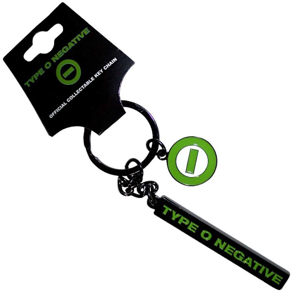Type O Negative Text Logonyckelring Storlek: One Size Svart/Grön Black/Green One Size