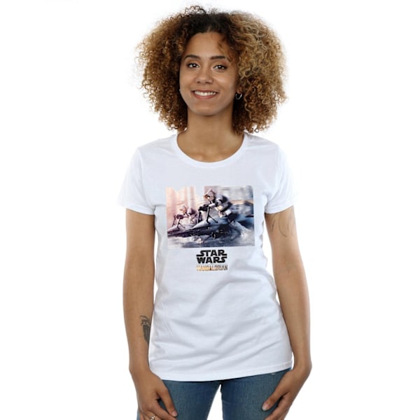 Star Wars Dam/Damer The Mandalorian Scout Troopers Bomull T-shirt White XXL