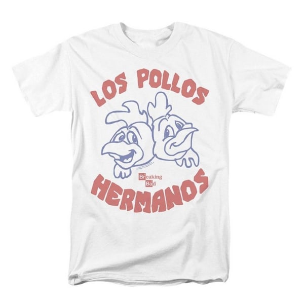 Breaking Bad Mens Los Pollos Hermanos T-shirt L Vit White L