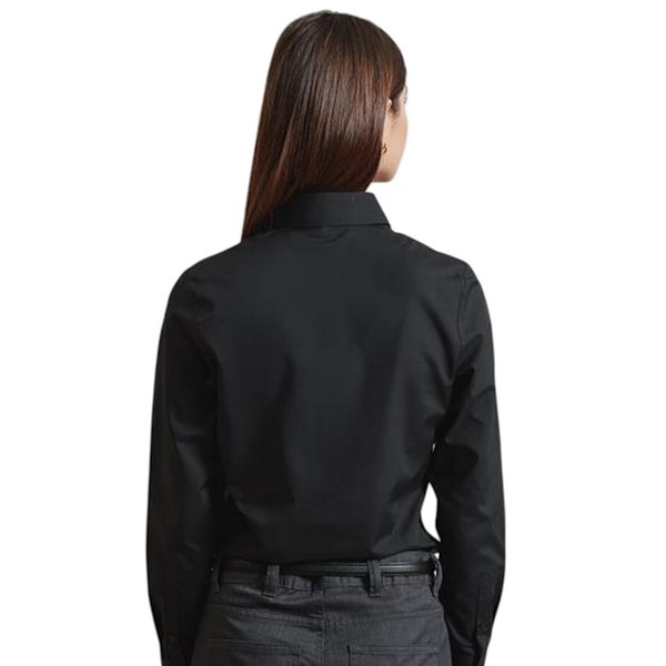 Premier Dam/Dam Recyclight Poplin Långärmad Skjorta 4XL Black 4XL