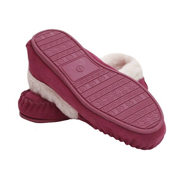 Eastern Counties Leather Dam/Dam Hard Sole Ullfodrade Moc Crimson 9 UK