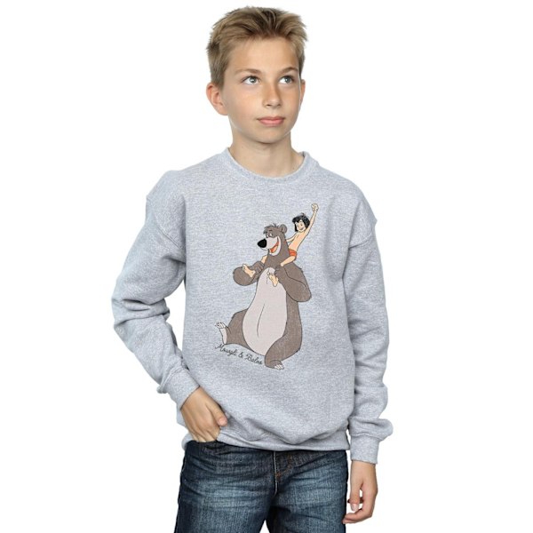 Jungle Book Boys Classic Mowgli And Baloo Sweatshirt 5-6 År Sports Grey 5-6 Years
