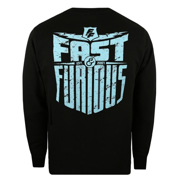Fast & Furious Mens Shield Long-Sleeved T-Shirt XL Black Black XL