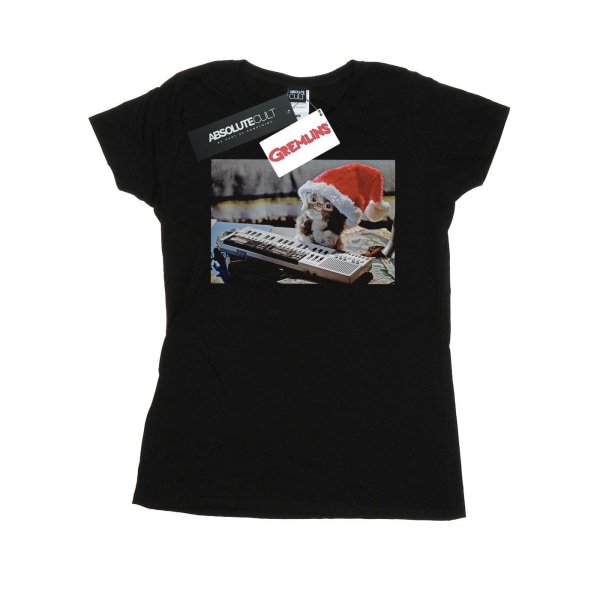 Gremlins Dam/Dam Mogwai Christmas Hat Bomull T-Shirt S Bl Black S