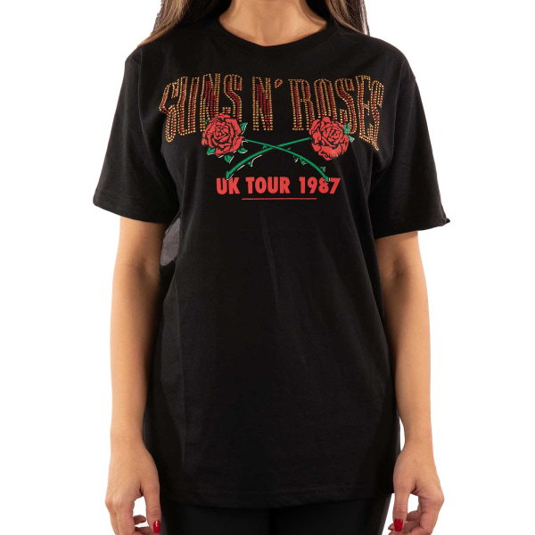 Guns N Roses Unisex Vuxen 87 Tour Dekorerad T-shirt XL Svart Black XL