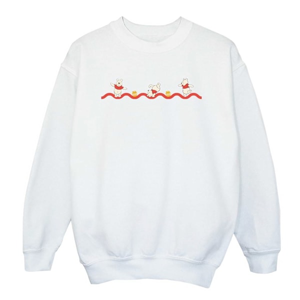 Disney Winnie The Pooh Hunny Line Sweatshirt för pojkar 7-8 år Vit White 7-8 Years