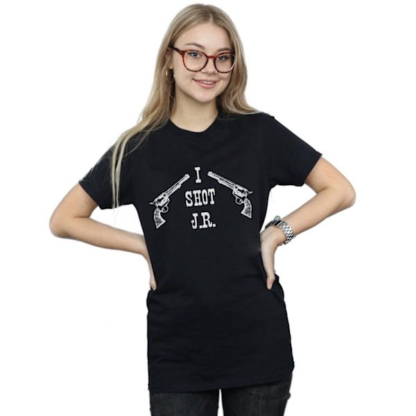 Dallas Dam/Kvinnor Jag Sköt J.R. Bomull Boyfriend T-Shirt 5XL B Black 5XL