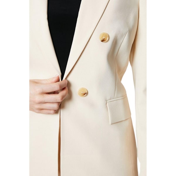Principles Dam/Kvinnor Dubbelknäppt Kantsydd Blazer 10 Stone 10 UK