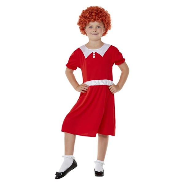 Smiffys Flicksjungande Föräldralös Kostymset för Flickor 4-6 År Röd Red 4-6 Years