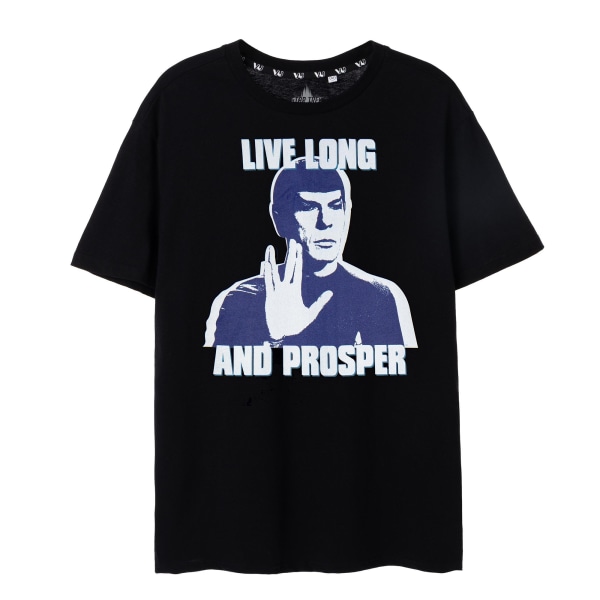 Star Trek Mens Live Long And Prosper T-shirt XXL Svart Black XXL