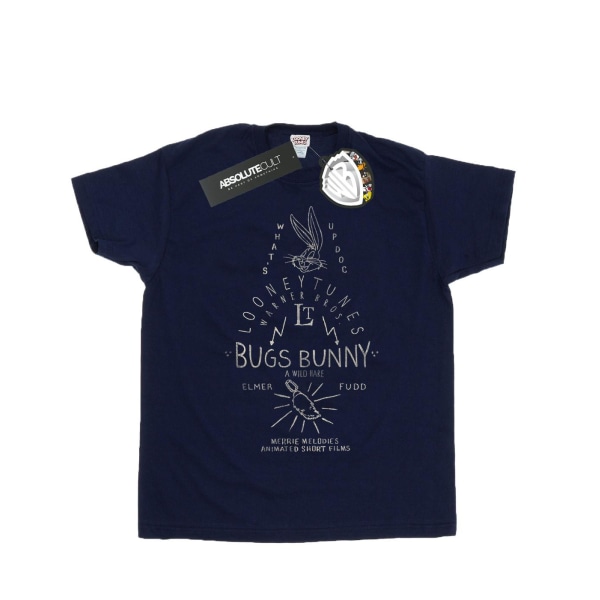 Looney Tunes Dam/Dam Bugs Bunny A Wild Hare Cotton Boyfri Navy Blue S