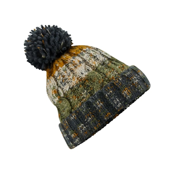 Beechfield Unisex Vuxen Corkscrew Pom Pom Mössa En Storlek Höst Autumn Moss One Size