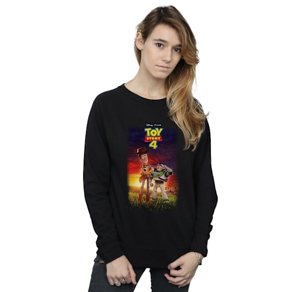 Disney Dam/Kvinnor Toy Story 4 Buzz Och Woody Poster Sweatshirt Black S