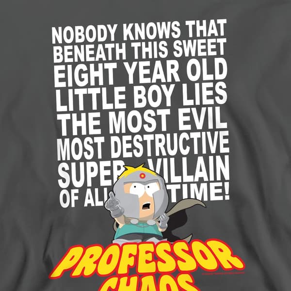 South Park Unisex Vuxen Professor Chaos Sweatshirt S Kolgrå Charcoal S